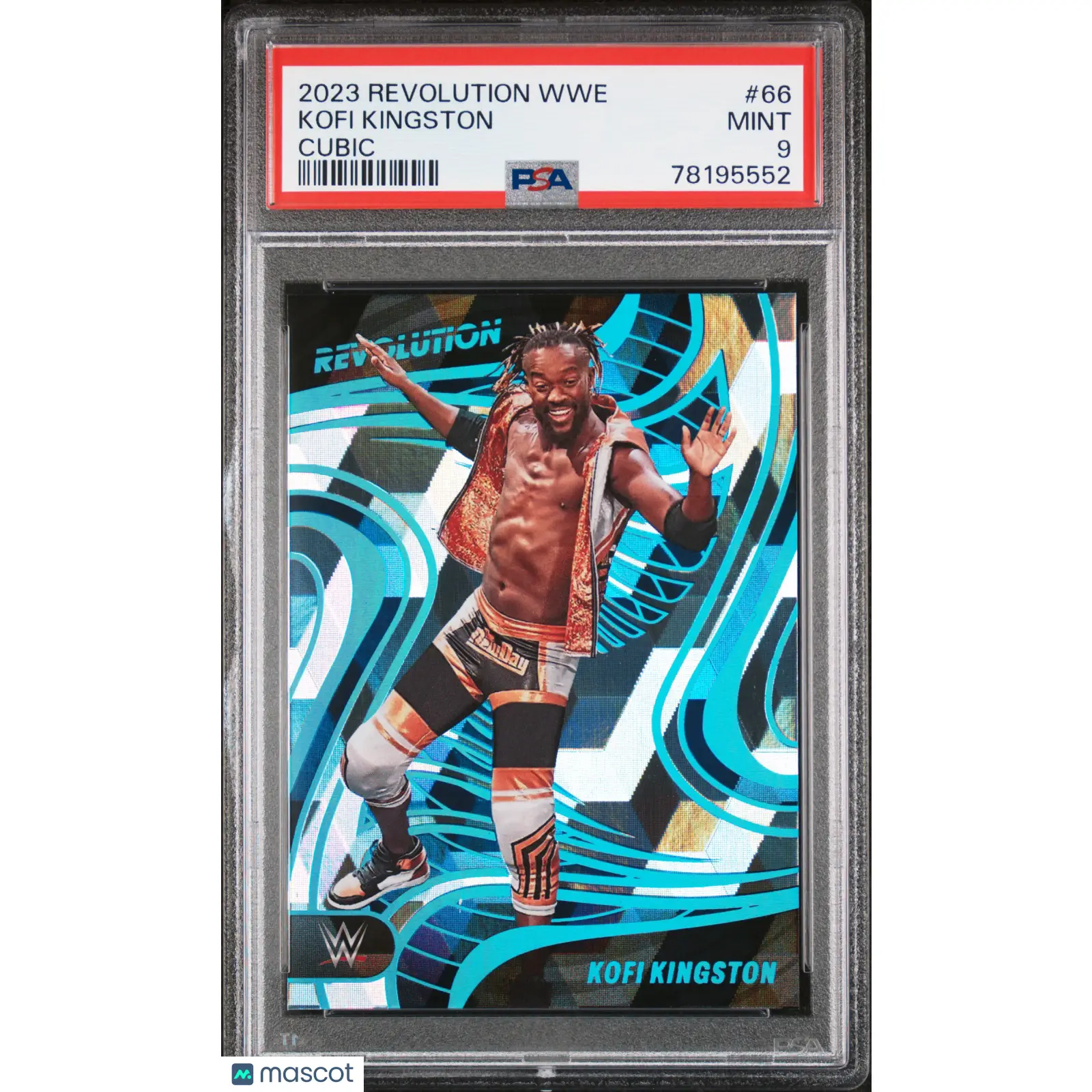 Kofi Kingston PSA 2023 Panini Revolution WWE #66 Cubic 4/49 9