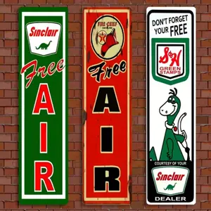 Vintage Sinclair Gasoline Sign, Vintage Garage Signs, Vintage Plaque Decoration, 1 Count Retro Style Wall Art, Wall Decor for Home Living Room Bedroom, Home Decor Ideas