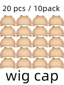 20pcs Stocking Caps for Wigs, Wig Cap for Women, Stretchy Nylon Wig Cap, Comfortable and Durable, Perfect for Daily Use