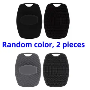 Men's Soft Silicone Body Scrub Brush Set, Body Care Tool, Body Back Scrubber, Random Color 2 Pcs, Exfoliating Bath Brush with Ergonomic Non-Slip Handle, Summer Use