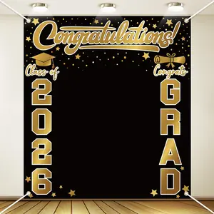 1 Set of Large-Scale Graduation Ceremony Backdrops for the Class of 2026, Graduation Party Decorations, Photography Backdrops, High School and College Party Decorations
