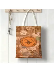 This Percy Jackson CAMP HALF-BLOOD canvas bags, tote bags, durable, casual commuting and shopping bags, personalized pattern design, Halloween, Christmas gifts.
