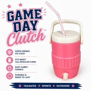 Game Day Clutch 12oz Regular Can Sports Cooler Coozie Keeps Drinks Ice Cold Durable Easy Carry Handle Drinkware Mug 3D Printed Reusable