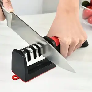 Kitchen Accessories Sharpener Three-Section Rapid Sharpening Diamond Sharpening Multifunctional Sharpening Kitchen Knife Sharpening Stone Hand-Held Sharpening,Kitchen Accessories,Cocina