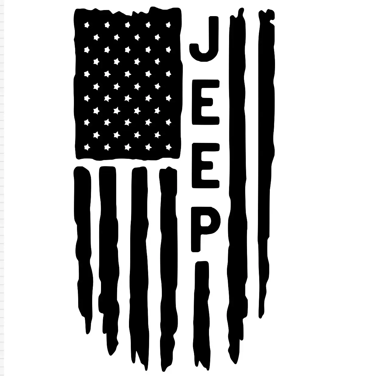 Jeep American Flag Decal