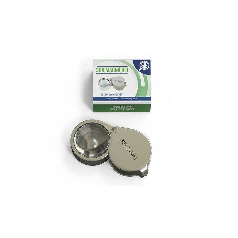 Professional Gold Silver Platinum Jewelry Testing Kit with 30X Eye Loupe Magnifier Test Stones for 10K 14K 18K 22K 24K 999 925 Precious Metals