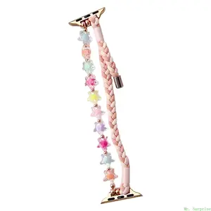 Adjustable Cute Bracelet Style Watch Band, Flexible Elastic Fashion Wrist Strap, Adjustable Slim Cute Replacement Watch Bracelet for Women Girls