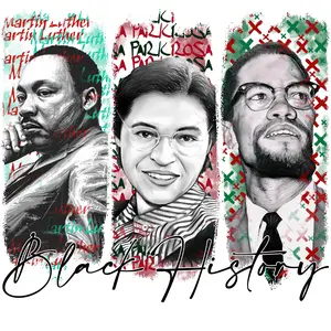 BLACK HISTORY DTF TRANSFER for Educational & Commemorative Projects Direct to Film Technology Versatile Use on Clothing & Home Decor