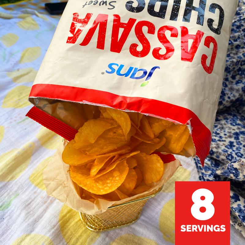 Jans Cassava Chips Sweet & Spicy Chili Flavor 8oz (Pack of 2) — Crunchy Yuca Chips | Cassava Balado