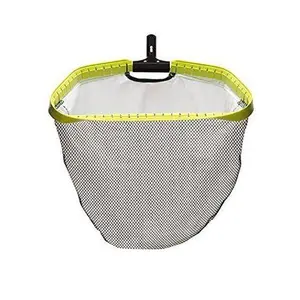 212 MAIN 20 in. Tsunami Leaf Rake Poolcleaner - Yellow, Maneuverable Aquatic Fitness Equipment with Fine Mesh Bag for Debris Removal, Swimming Pool Accessories