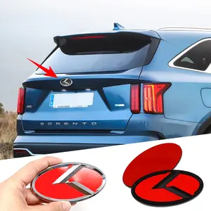Kia Car Front Emblem & Trunk Logo Sticker, K Mark Decal, Suitable for Kia Vehicle Accessories, High-Quality Replacement Parts