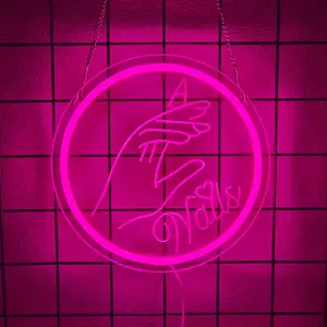 Nails Neon Sign Light  Nails Spa Beauty Salon Studio  Wall Art Decor Sign for Business Stores Logo Barber Shops Office Birthday Party Gift