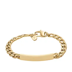 Fossil Women's Ellis Gold-Tone Stainless Steel ID Bracelet