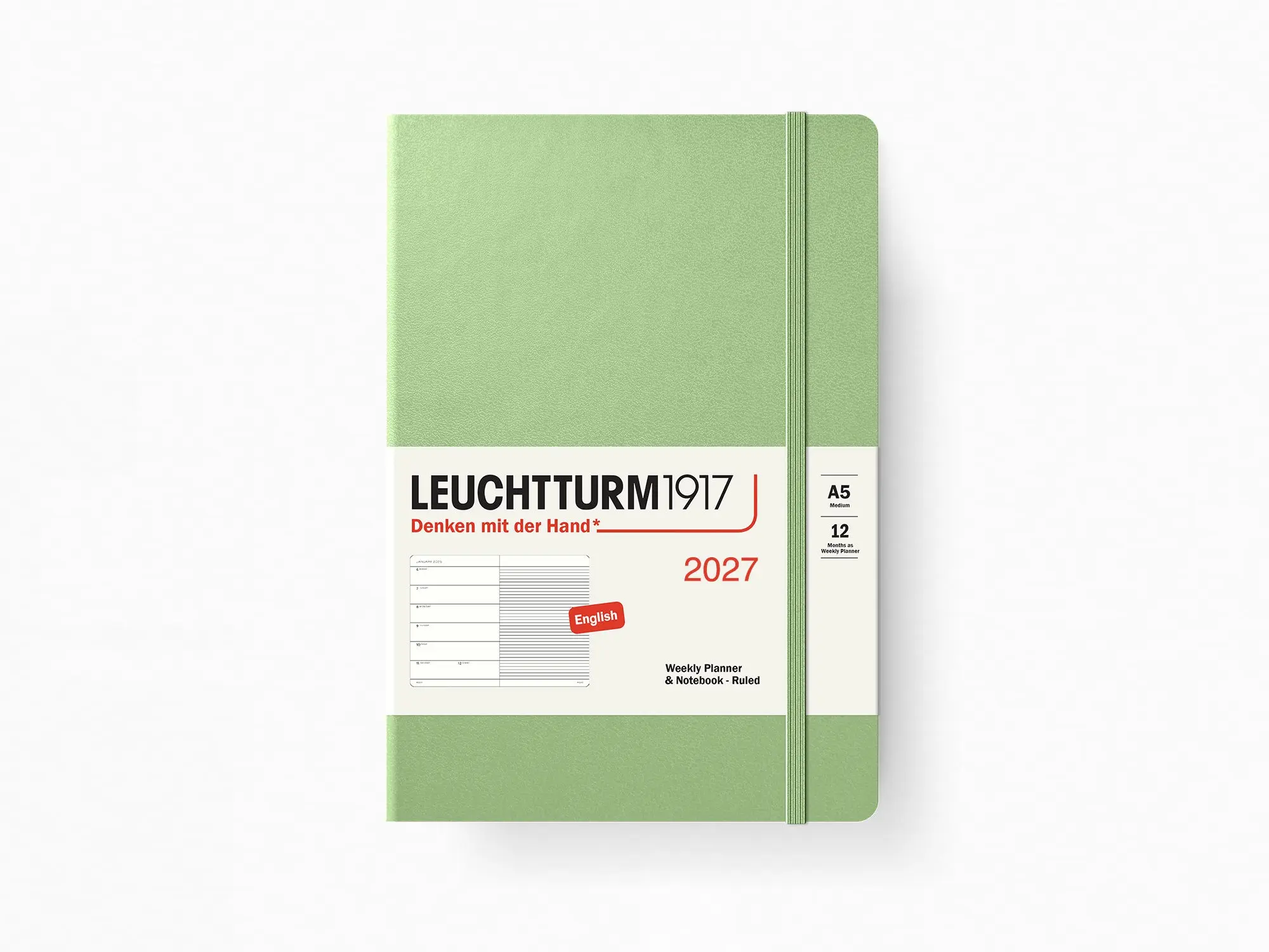 2027 Leuchtturm 1917 Weekly Planner & Notebook - SAGE