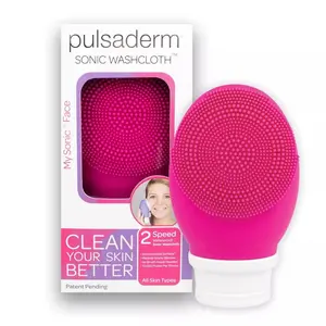 Pulsaderm My Sonic Washcloth Skin Care Waterproof Face Cleaning Exfoliating Cleansing Facial Silicone Daily Gentle Pore Comfort Pack facial tool personal