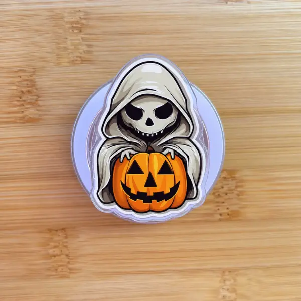 Grim Reaper Halloween MagSafe Phone Grip, Spooky Skeleton Pumpkin Magnetic Grip, Grim Reaper Phone Grip, Scary Halloween Phone Accessory, Horror Lover Gift Idea