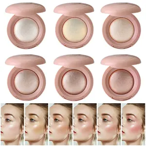 Soft Shimmer Highlighter Palette, Long Lasting Face Glow Powder for Cheeks and Contour, Natural Radiance for Everyday Wear