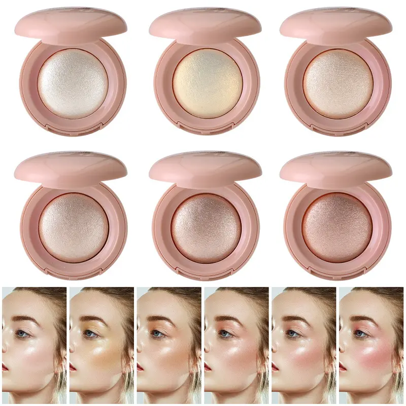 Soft Shimmer Highlighter Palette, Long Lasting Face Glow Powder for Cheeks and Contour, Natural Radiance for Everyday Wear