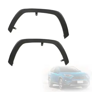 CROSSDESIGN Pair Front Left Right Fender Flare Molding Trim Fit For 2019-2021 Toyota Rav4