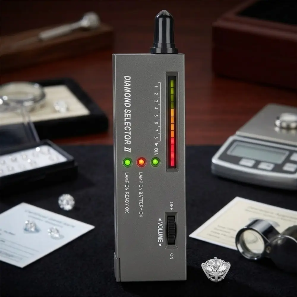Portable Diamond Tester: Professional Gemstone Hardness Detector Measuring Instrument for Real/Fake Diamonds, Jade, Crystals. Quick & Accurate Jewelry Identification Tool, Essential for Home Gemology.