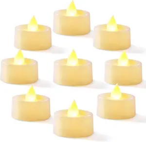 50-Pack Flameless LED Tea Lights Candles Battery Operated, 200+Hour Fake Electric Candles TeaLights for Votive, Halloween, Ofrenda, Diya, Wedding Centerpiece Table Decor, Funeral, Christmas