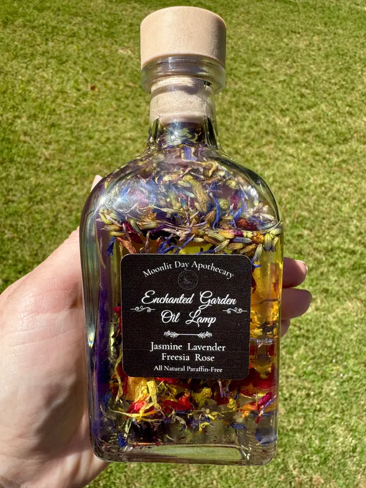 Enchanted Garden Oil Candle Floral Oil Lamp