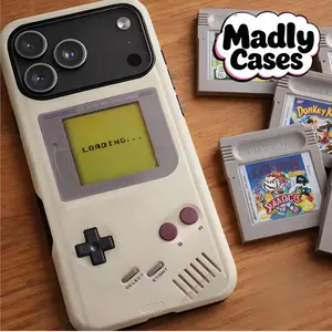 Retro Gaming Phone Case, Vintage game 80s 90s Boy Style Durable Protective Cover for iPhone 17, 16, 15, 14, 13, 12, 11 Pro Max, Tough Phone Case, Case Cover for Samsung Galaxy S22, S23, S24, S25