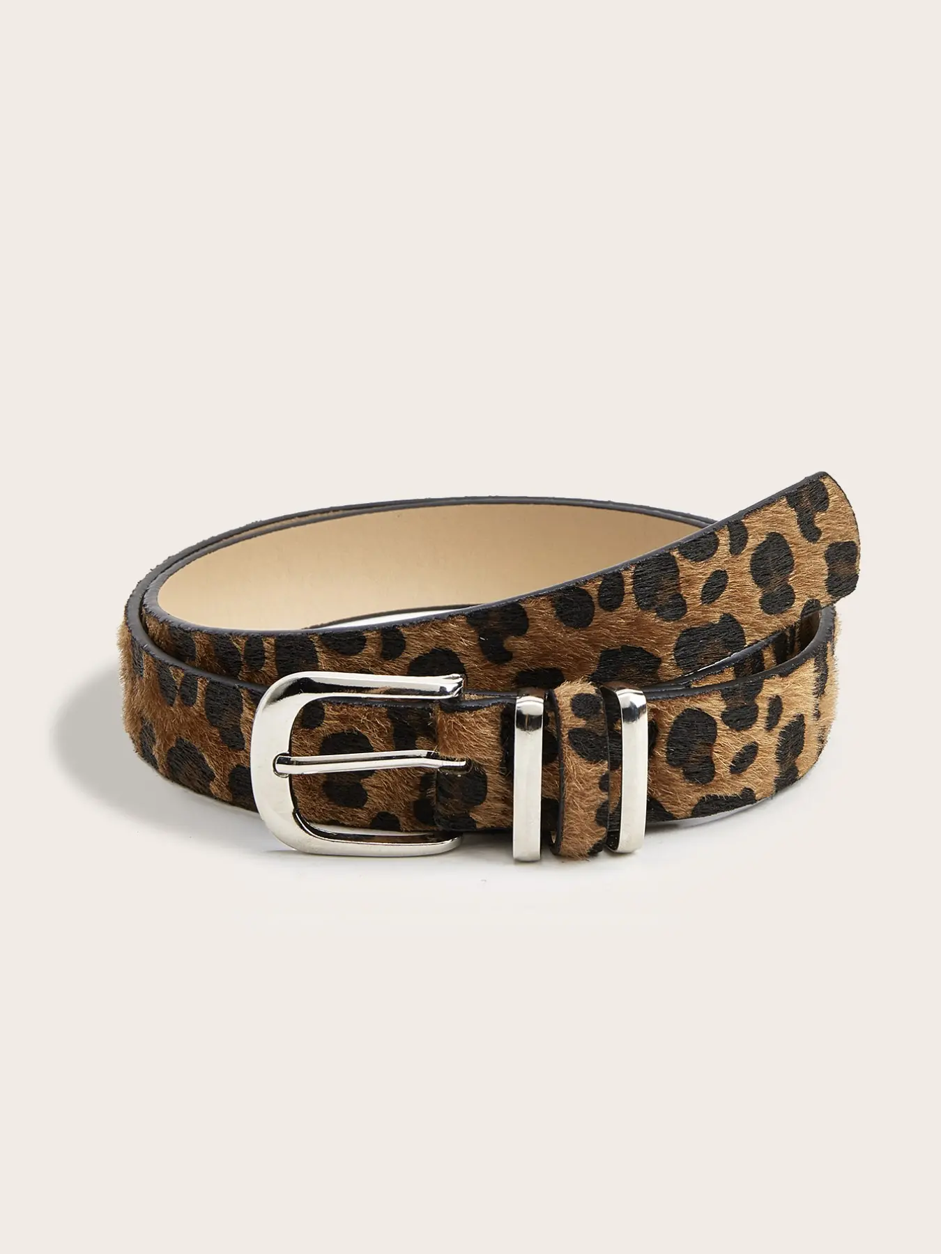 Women's Leopard Print Belt Exquisite Belt, Trendy Casual Style Belts, Silver Color Buckle Casual Fashion Accessory, Versatile Daily Wear for Jeans & Sweaters, Perfect Gift Idea