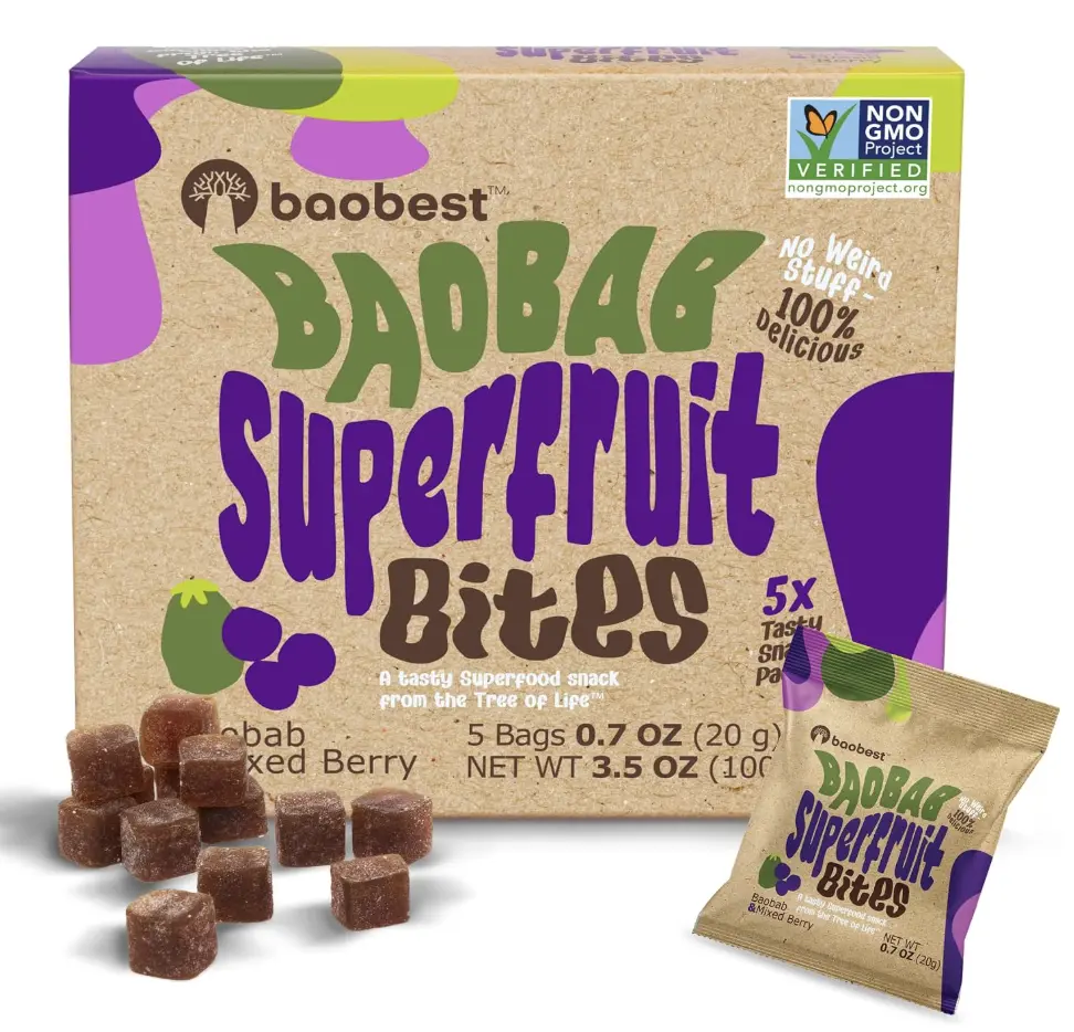 Baobab Foods Superfruit Bites - Mixed Berry  3.5oz