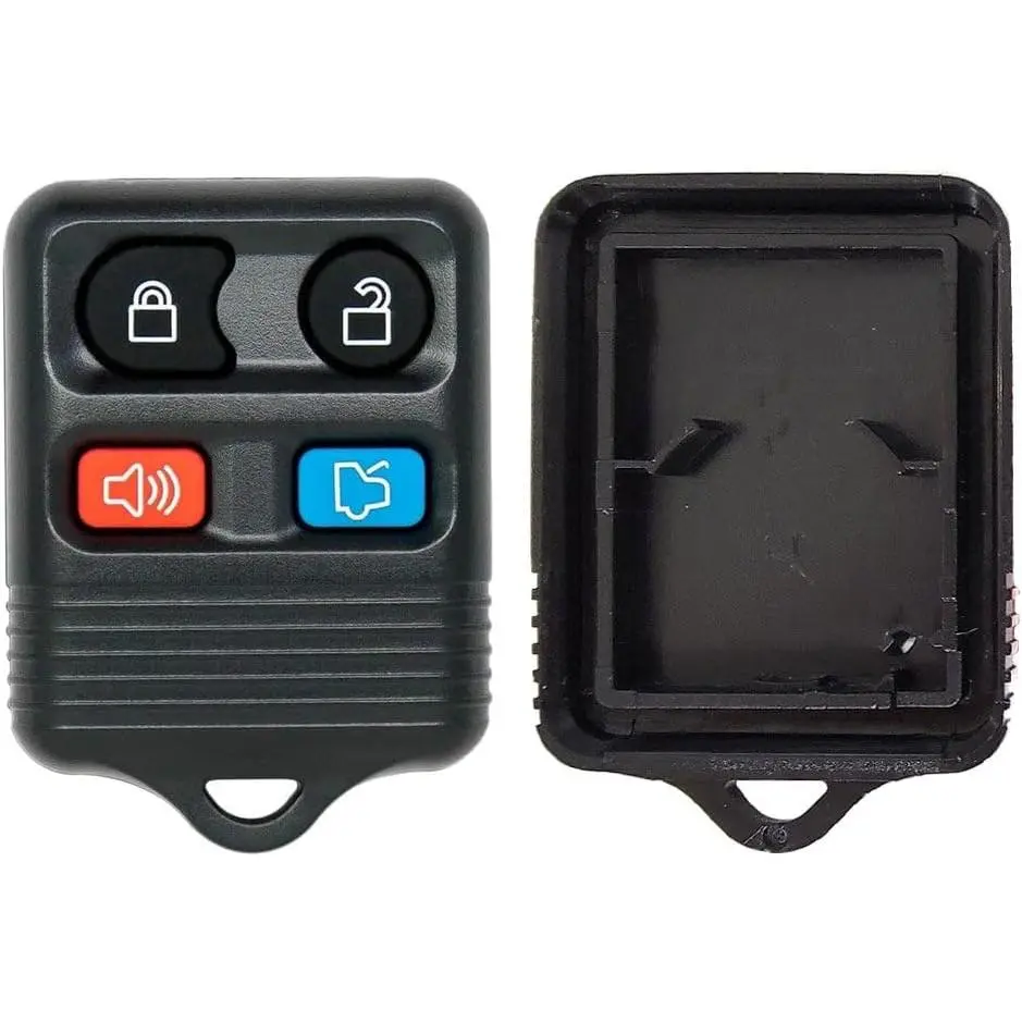 Black Replacement New Shell Case for Ford 4-Button Remote Fob, Compatible with FCC ID CWTWB1U331, Fixes Worn Fobs