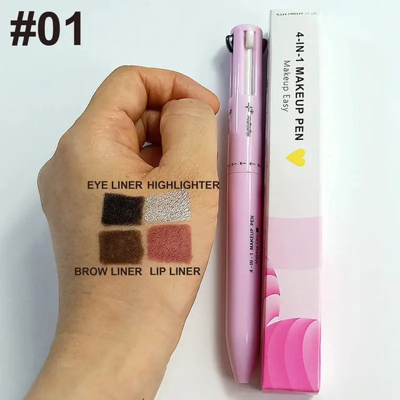 4-in-1 Multi-Effect Waterproof Makeup Pen: Eyeliner, Eyebrow, Contour, & Lip Liner