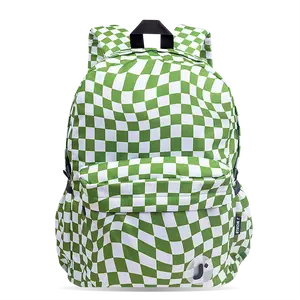 Oz Daypack Backpack in Matcha Checkers - Compact Design, Ideal for Everyday Use