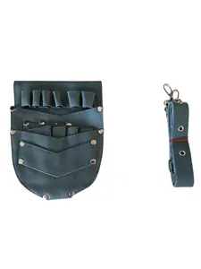 Hairdressing Tool Belt Adjustable Scissors Holder Leather Hairdresser Bag