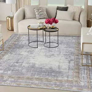 Nourison Daydream Artfully Distressed Double Border Soft Rug - Non-Skid Indoor Area Rug, Machine Washable Textile Soft Furnishing