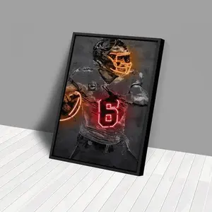 [ SPORT POSTER- UNFRAMED POSTER] Baker Mayfield Poster - Tampa Bay Buccaneers Print, Unframed Wall Art, Kids' Room, Man Cave, Fan Gift, Home Decor