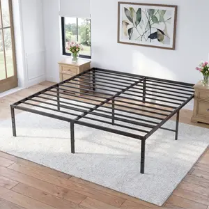Sweetcrispy Metal Platform Bed Frame, Full Size Bed Frame with Steel Slat Support, No Box Spring Needed, Easy Assembly, Modern Indoor Furniture, Full Size Bed Frames
