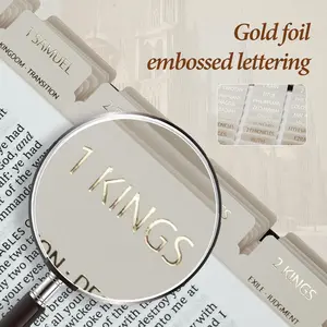 Upafexxi-Laminated Bible Tabs with Book Summaries(Gold Foil Embossed Lettering), Bible Tabs for Women and Men, Reposition Large Print Stickers, Easy to Read, 80Chapters Labels for Easy Navigation UPAFEXXI