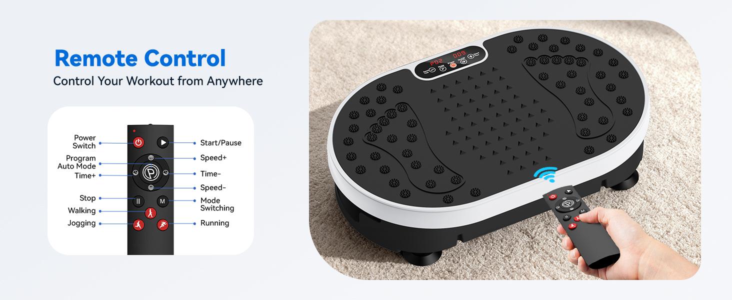 Slim Vibration Plate Exercise Machine, Compact Home Gym Exercise Machine  120 RPM, 5 Programs, SummerVibes Fitness Trainer, the Vibration Plate, Vibration Plates