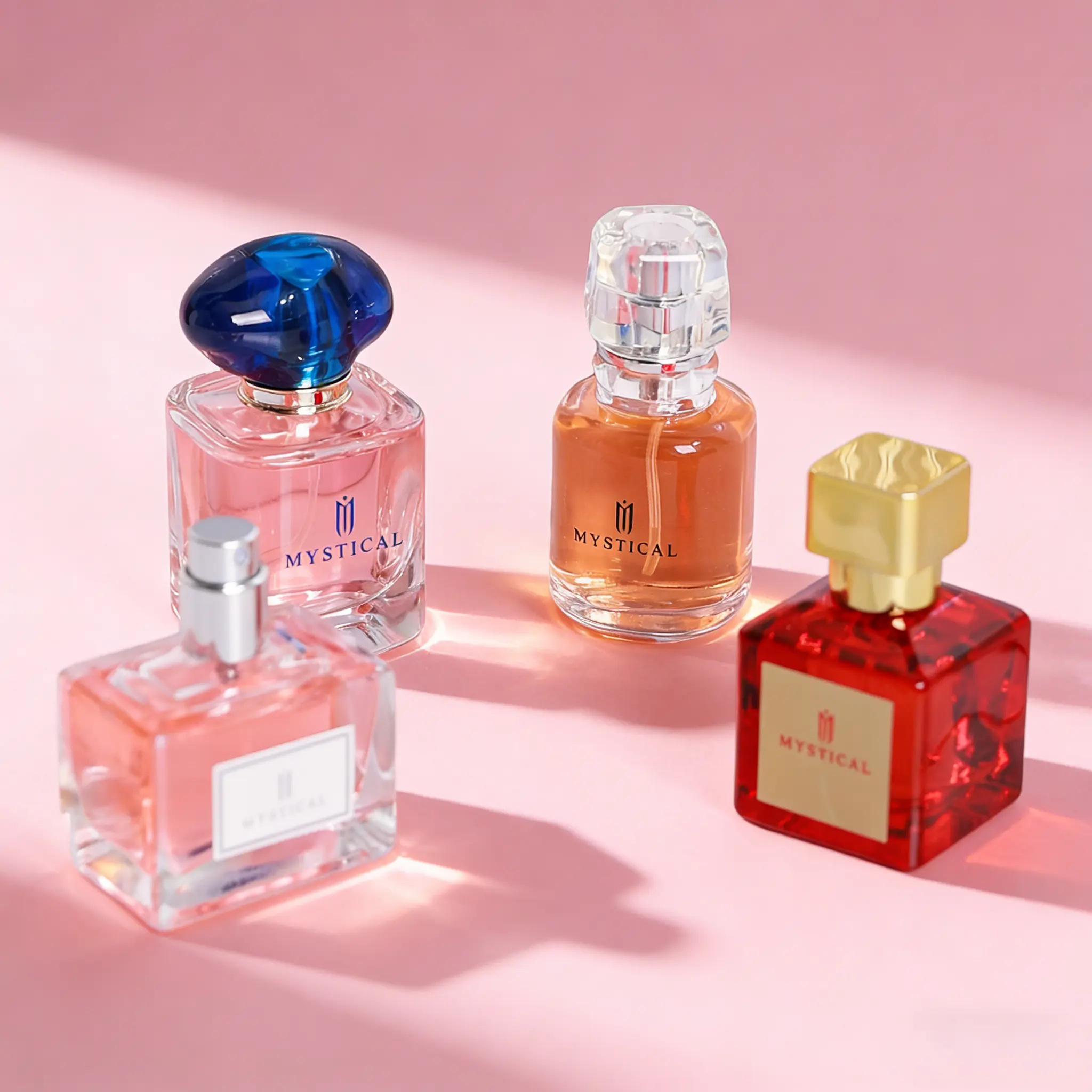 Women’s perfume set, gift box, 4 pieces per set, long-lasting elegant fragrance, suitable for everyday wear, fashionable women’s perfume gift