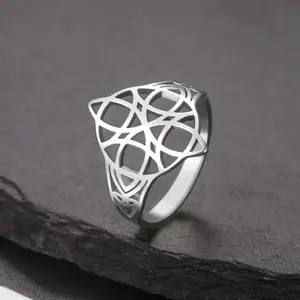 Celtic knot witch knot ring Irish amulet ring men and women daily wear gift