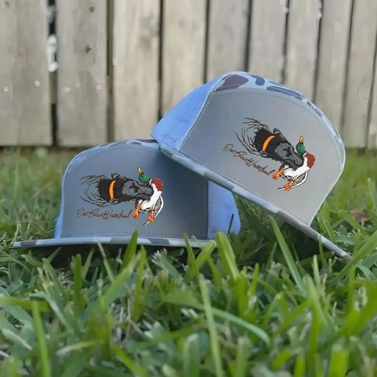 Waterfowl Dog Embroidered Hat Duck Hunting Dog Trucker Cap, Retriever Outdoor Snapback for Men Gift For Him, Gift For Dad