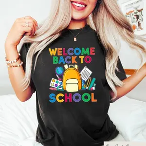 Welcome Back To School Shirt, First Day Of School Tshirt, Kindergarten Teacher Gift, Back To School Gifts, Funny School Equipments Tshirt