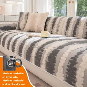 1pc sofa cover Soft Plush Sofa Slipcover, Pet-Friendly Non-Slip Protection, Fits 2 to 4 Seater Sofas, Durable Cushion Covers