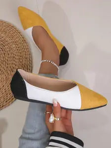 Women's Round Toe Slip-On Flats, Soft PU Leather Casual Shoes, Lightweight Rubber Sole, All-Season Comfortable Design