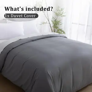 Queen Size Bamboo Duvet Cover, Soft & Breathable Fabric, 8 Corner Ties, Zipper Closure, Washable Cover, Ideal for Hot Sleepers, No Comforter Included