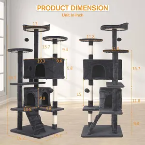 Luxury Cat Tower with Double Condos and Spacious Perch - Perfect for Your Feline Friend