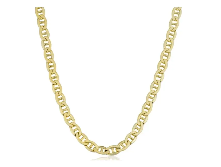 Fremada 14k Yellow Gold Filled Men's 5.9mm Mariner Link Chain Necklace