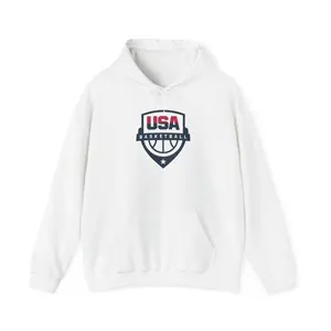 USA Basketball Hoodie, Unisex Heavy Blend Hoodie, Sportswear, Gift for Athletes, Cozy Sweatshirt for Fans and Players