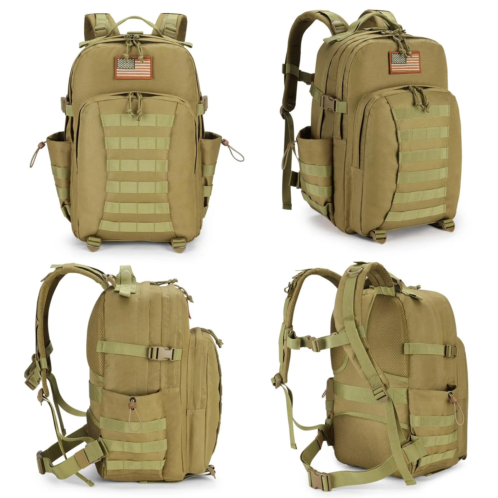CVLIFE Tactical Backpack for Unisex 40L Large Capacity Molle dayPack Bug out Bag Survival Rucksack for Hiking, Hunting, Travel, Fishing, Camping - Water Resistant - Adjustable Shoulder Strap - Unisex