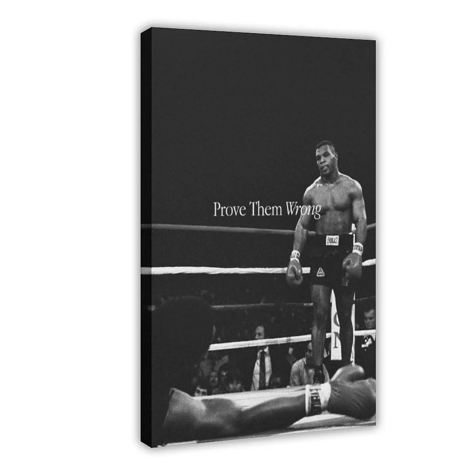 Vintage Mike Tyson Boxing Poster - 1-Piece Fine Art Sports Photography Wall Art, Multi-Size Inspirational Quote Black And White Home Gym Decor Gift